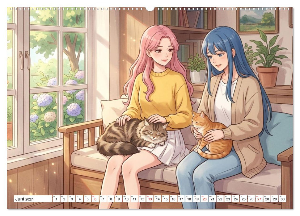 Augenblicke in einem Katzencafé (CALVENDO Wandkalender 2027)