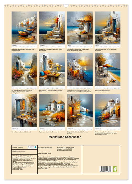 Mediterrane Schönheiten (CALVENDO Wandkalender 2027)
