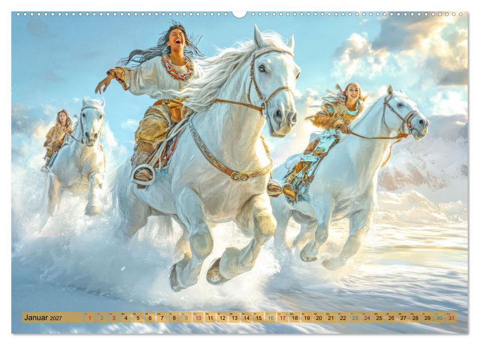 Temporeiches Vergnügen im Schnee - Humorwerke (CALVENDO Wandkalender 2027)