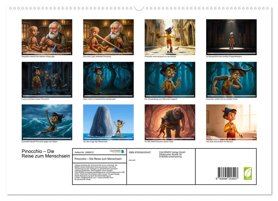 Pinocchio – Die Reise zum Menschsein (CALVENDO Premium Wandkalender 2027)