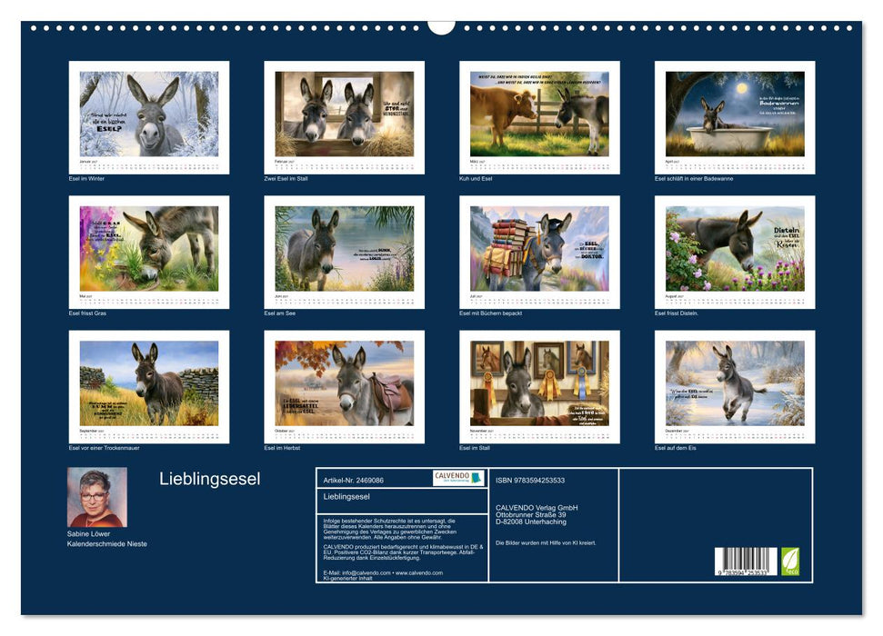 Lieblingsesel (CALVENDO Wandkalender 2027)