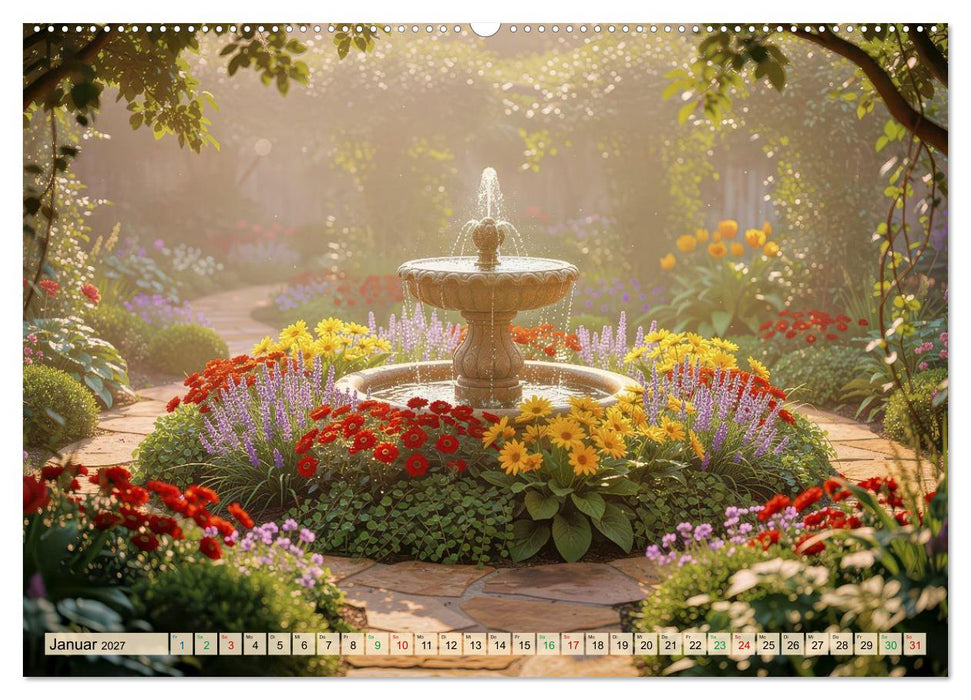 Oase im Garten (CALVENDO Wandkalender 2027)