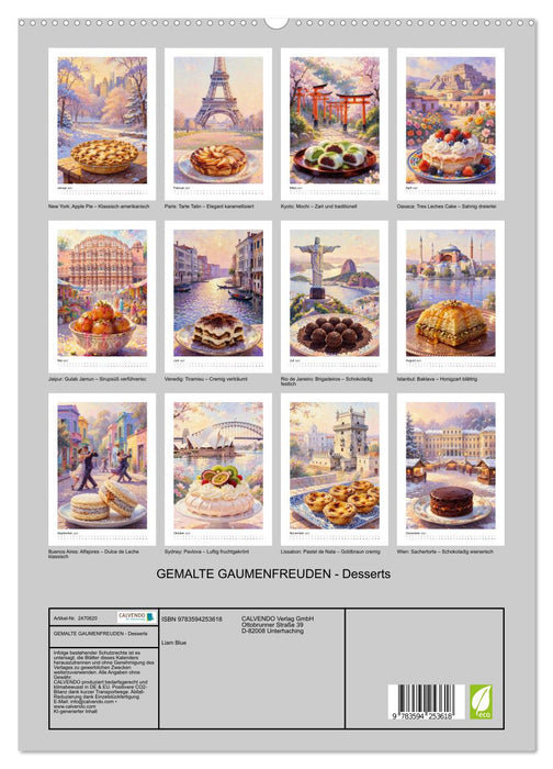 GEMALTE GAUMENFREUDEN - Desserts (CALVENDO Premium Wandkalender 2027)