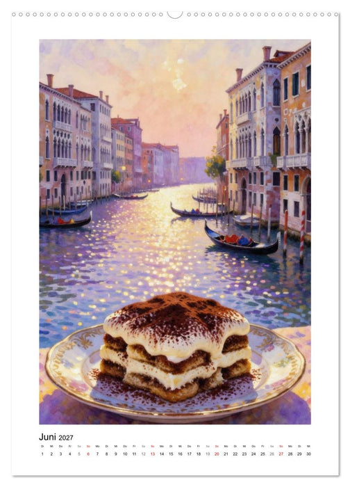 GEMALTE GAUMENFREUDEN - Desserts (CALVENDO Premium Wandkalender 2027)