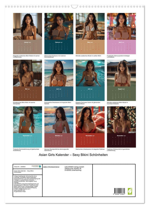 Asian Girls Kalender – Sexy Bikini Schönheiten (CALVENDO Wandkalender 2027)