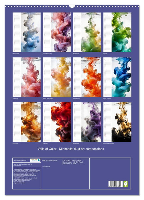 Veils of Color - Minimalist fluid art compositions (CALVENDO Monthly Calendar 2027)