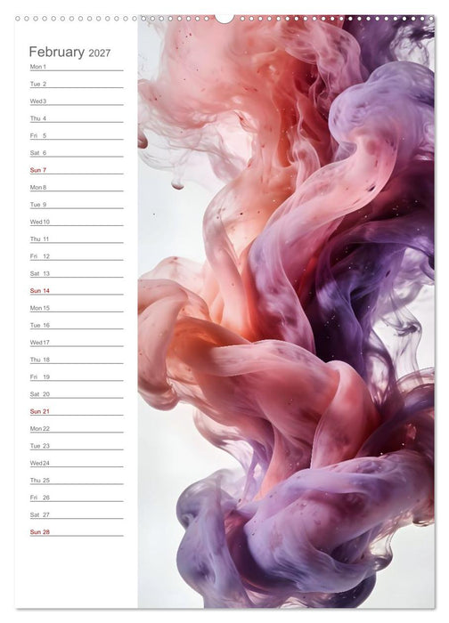 Veils of Color - Minimalist fluid art compositions (CALVENDO Monthly Calendar 2027)