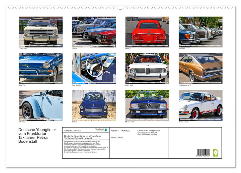 Deutsche Youngtimer vom Frankfurter Taxifahrer Petrus Bodenstaff (CALVENDO Wandkalender 2027)