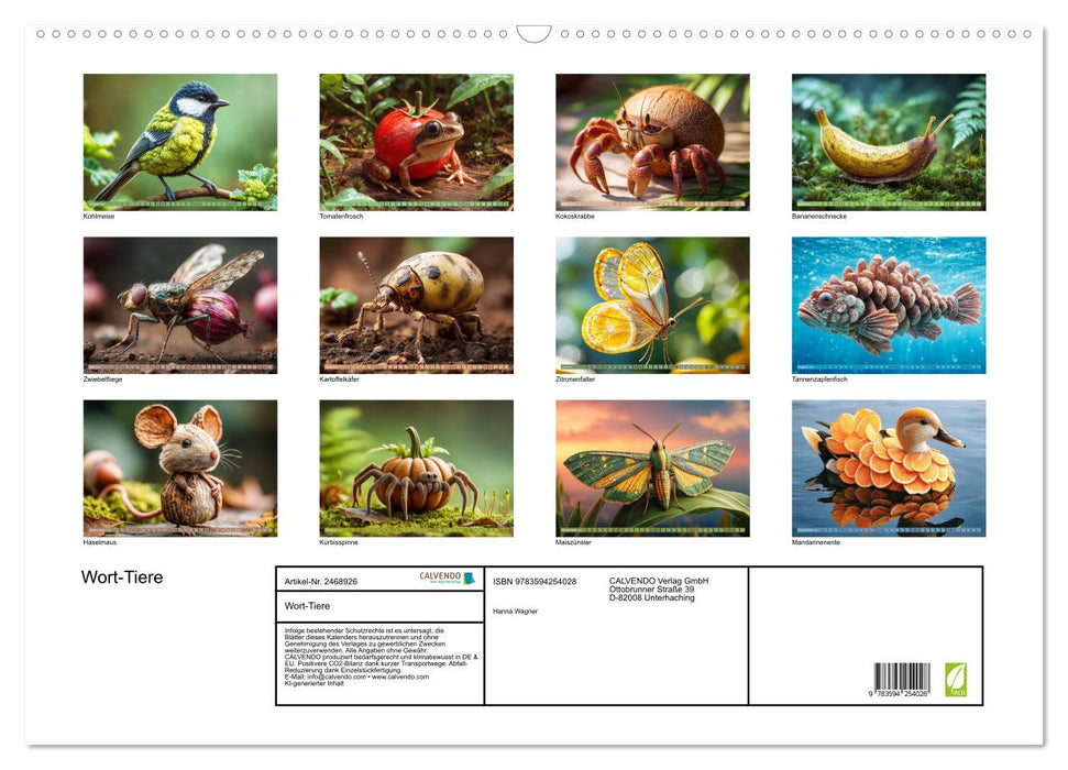 Wort-Tiere (CALVENDO Wandkalender 2027)