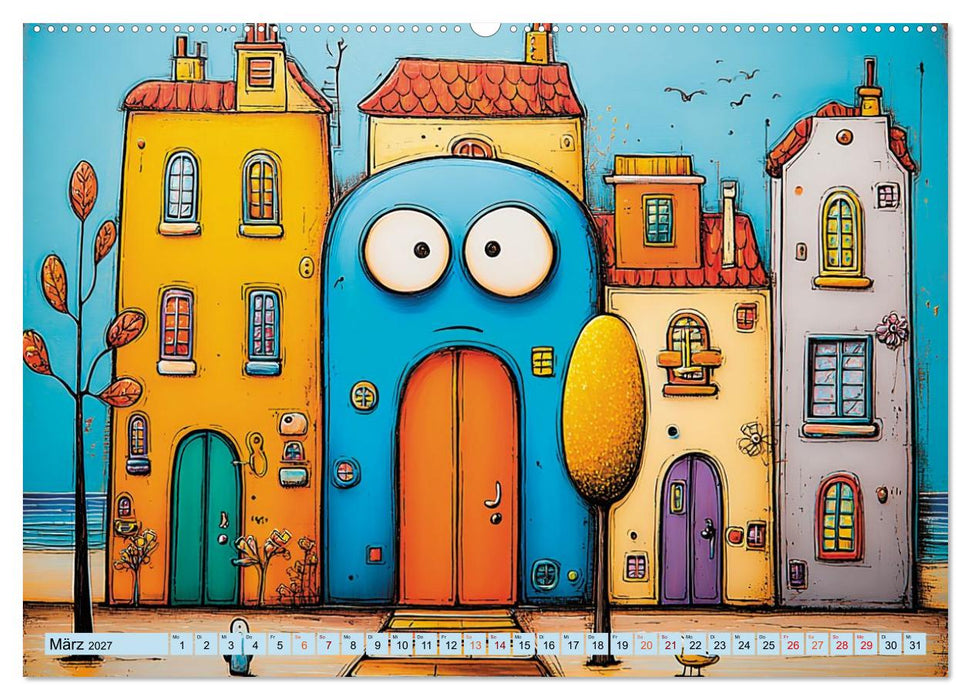 Die schrägen Häuser von Nirgendwo (CALVENDO Premium Wandkalender 2027)