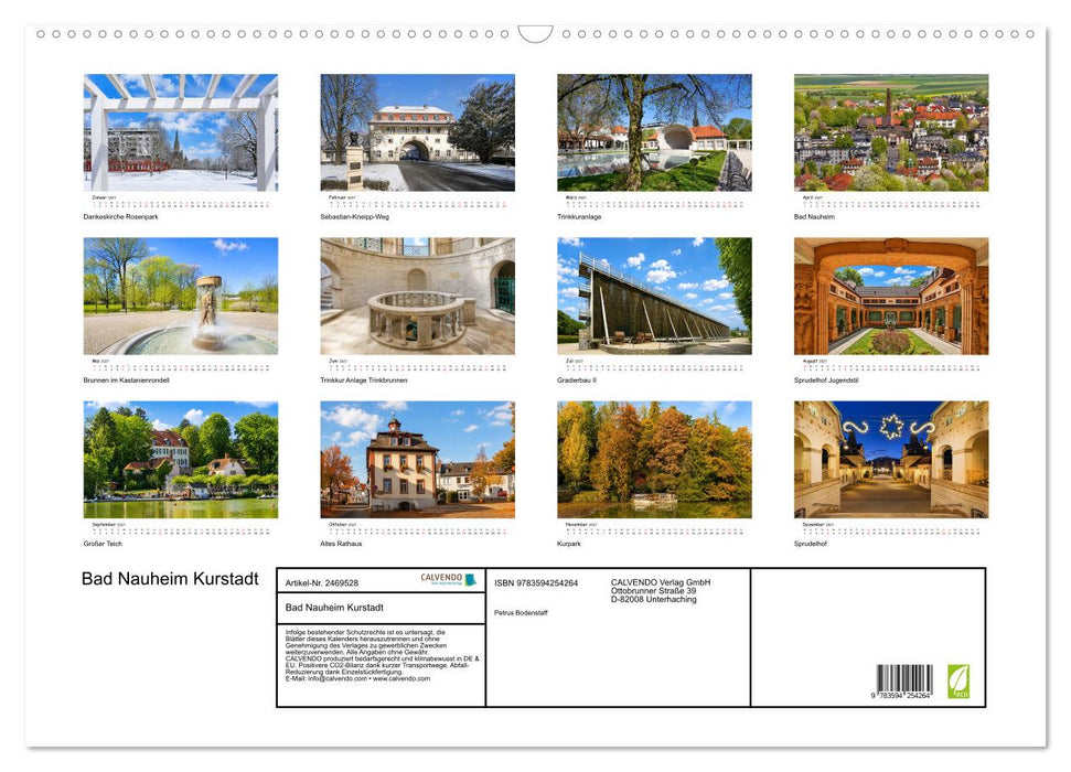 Bad Nauheim Kurstadt (CALVENDO Wandkalender 2027)
