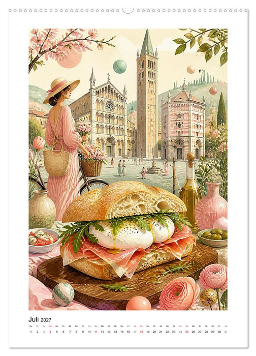 GEMALTE GAUMENFREUDEN - Sandwiches (CALVENDO Premium Wandkalender 2027)