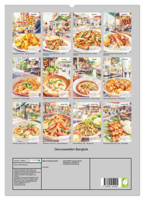 Genusswelten Bangkok (CALVENDO Premium Wandkalender 2027)