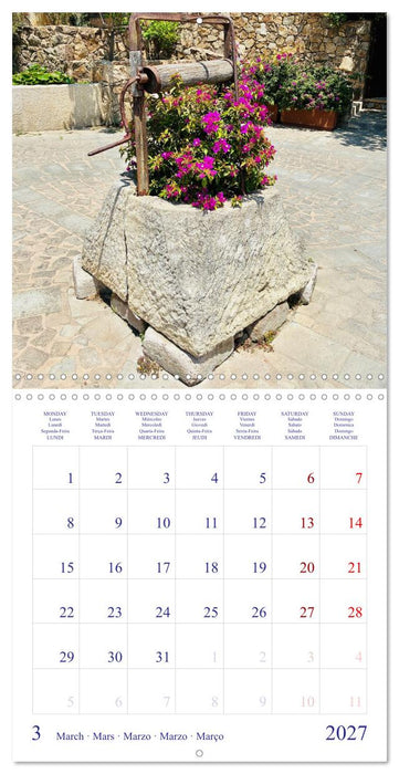 Sardegna - landscapes, sea and food from Sardinia (CALVENDO Monthly Calendar 2027)