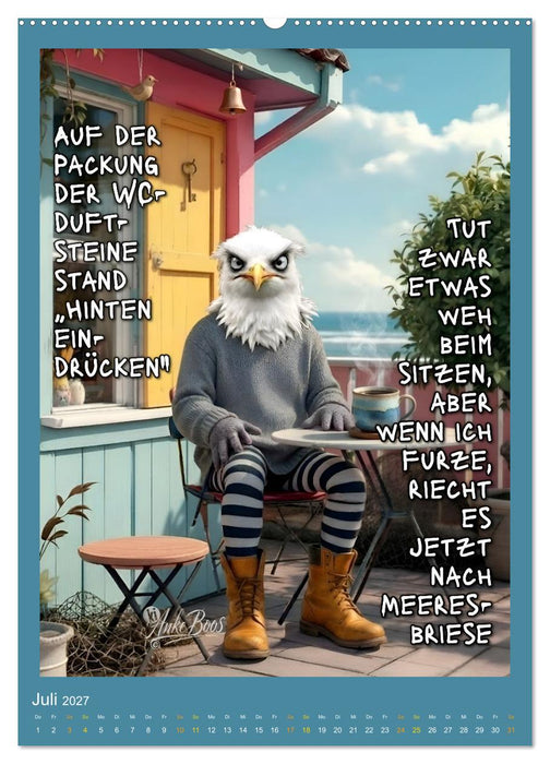 Böse Möwen - Kackkalender fürs Klo (CALVENDO Premium Wandkalender 2027)
