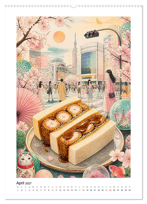 GEMALTE GAUMENFREUDEN - Sandwiches (CALVENDO Wandkalender 2027)