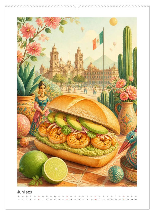 GEMALTE GAUMENFREUDEN - Sandwiches (CALVENDO Wandkalender 2027)