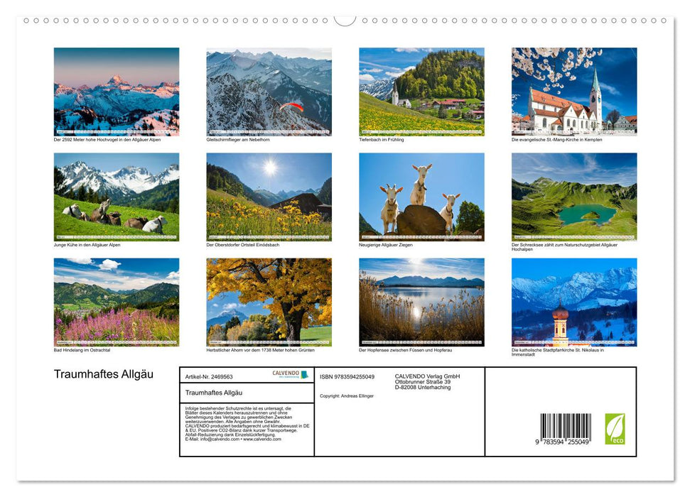 Traumhaftes Allgäu (CALVENDO Premium Wandkalender 2027)