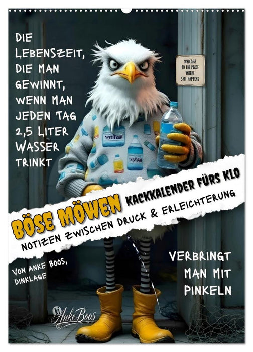 Böse Möwen - Kackkalender fürs Klo (CALVENDO Wandkalender 2027)