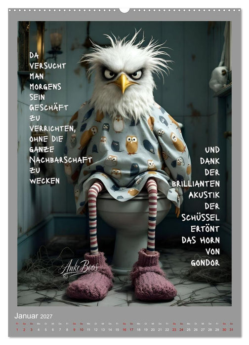 Böse Möwen - Kackkalender fürs Klo (CALVENDO Wandkalender 2027)