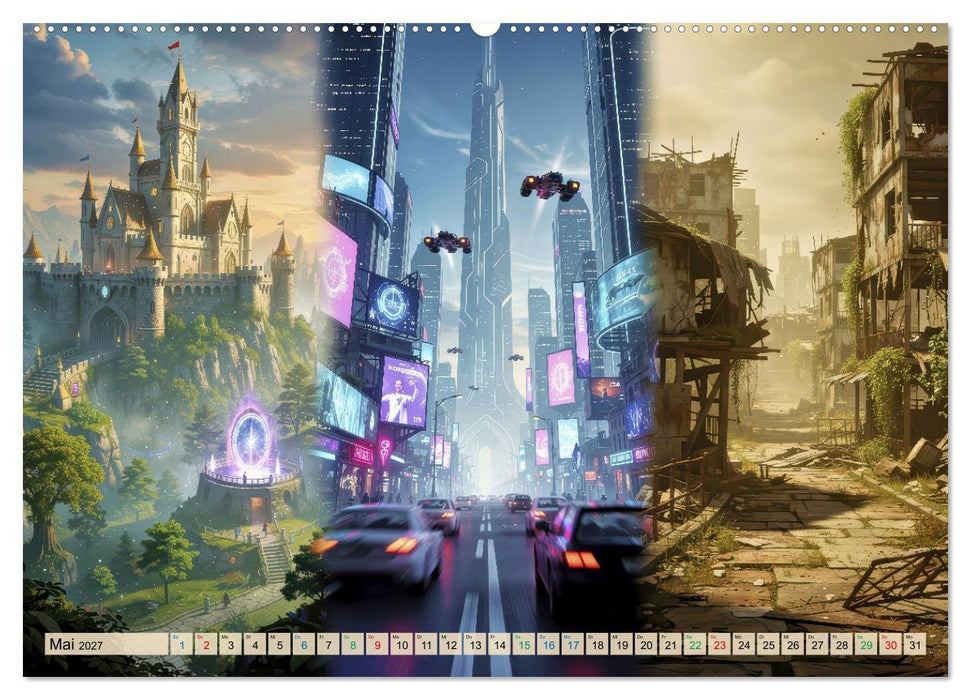 Computerspiele-Welten (CALVENDO Premium Wandkalender 2027)