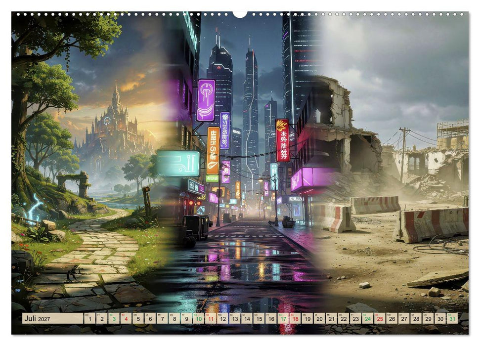 Computerspiele-Welten (CALVENDO Premium Wandkalender 2027)