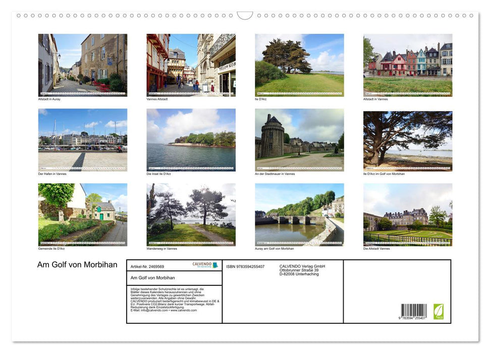 Am Golf von Morbihan (CALVENDO Wandkalender 2027)