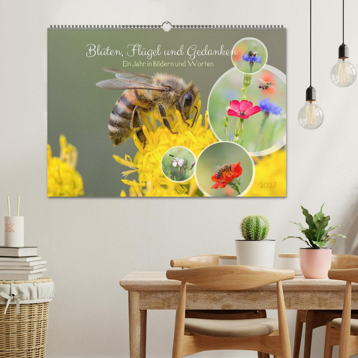 Blüten,Flügel und Gedanken – Ein Jahr in Bildern und Worten (CALVENDO Wandkalender 2027)