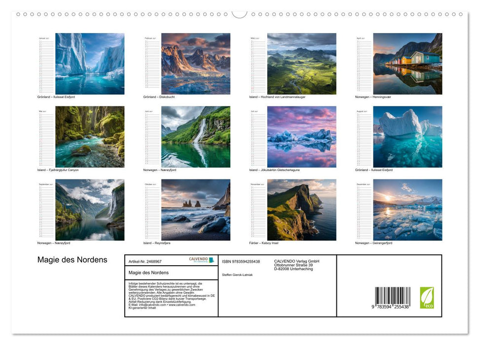 Magie des Nordens (CALVENDO Premium Wandkalender 2027)