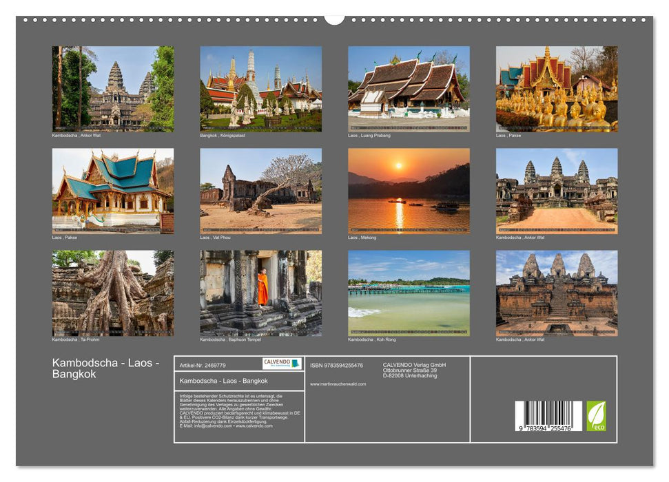 Kambodscha - Laos - Bangkok (CALVENDO Premium Wandkalender 2027)
