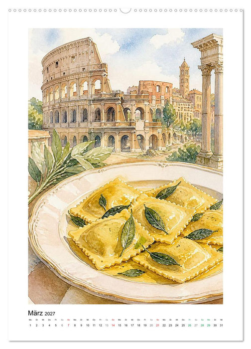 GEMALTE GAUMENFREUDEN - Dumplings (CALVENDO Wandkalender 2027)