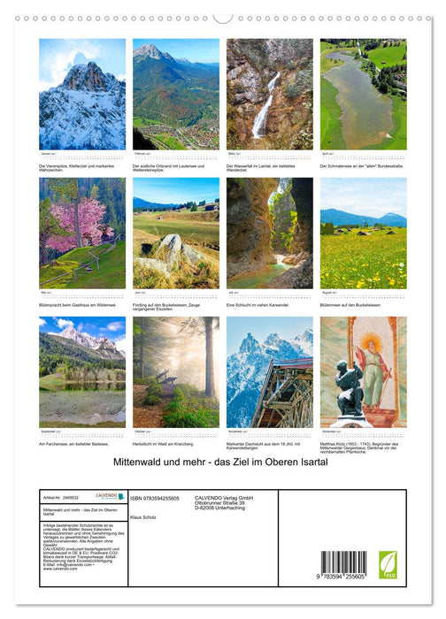 Mittenwald und mehr - das Ziel im Oberen Isartal (CALVENDO Premium Wandkalender 2027)
