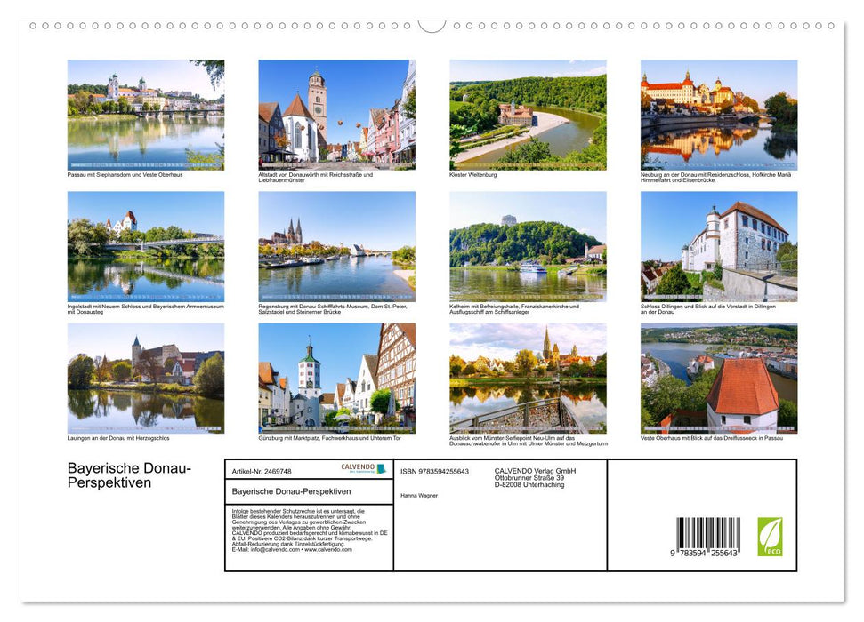 Bayerische Donau-Perspektiven (CALVENDO Premium Wandkalender 2027)