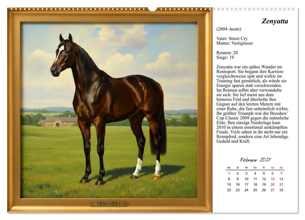 Pferde, die zu Legenden wurden (CALVENDO Premium Wandkalender 2027)
