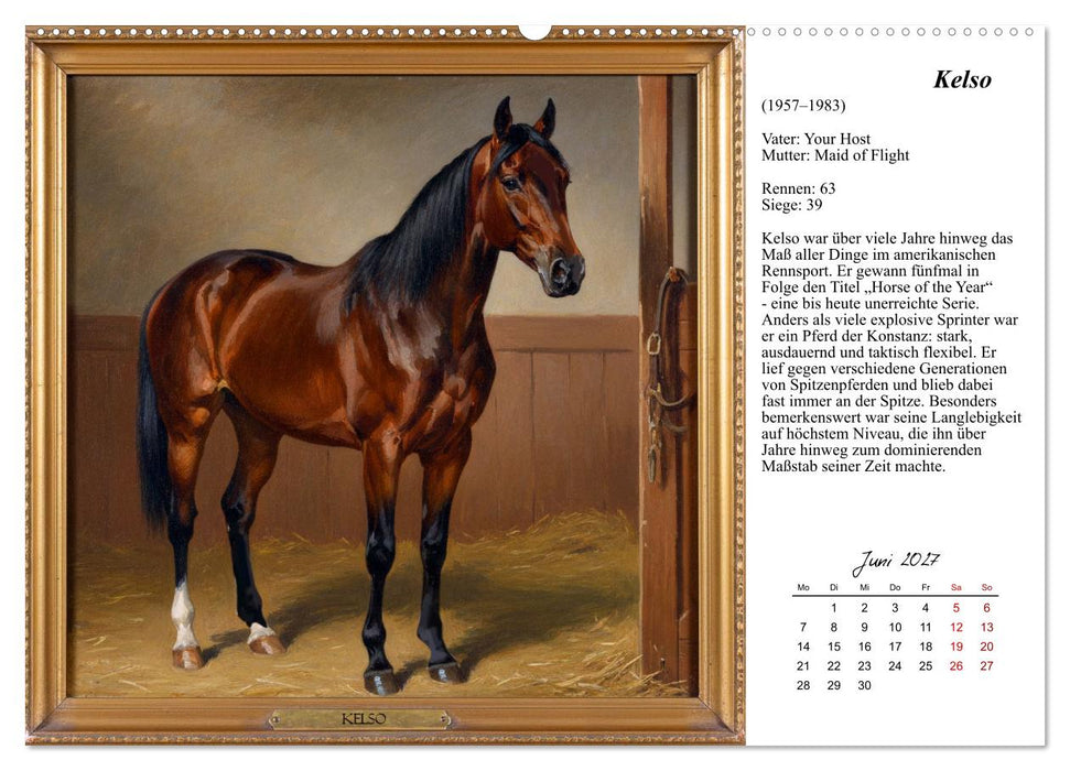 Pferde, die zu Legenden wurden (CALVENDO Premium Wandkalender 2027)