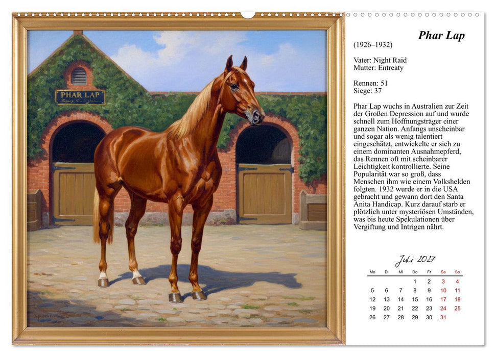 Pferde, die zu Legenden wurden (CALVENDO Premium Wandkalender 2027)