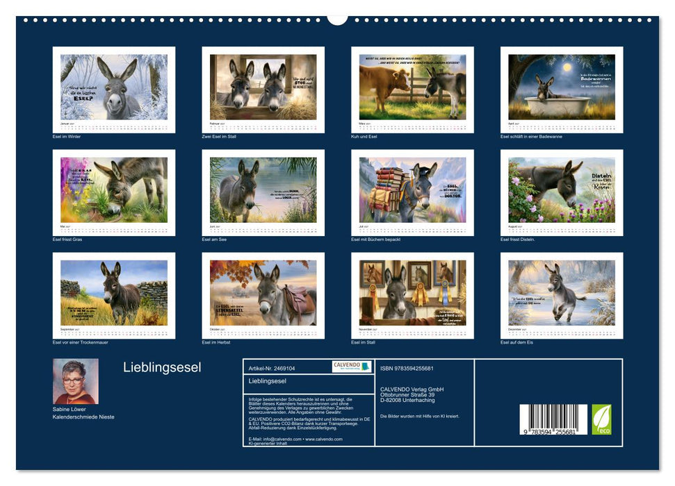 Lieblingsesel (CALVENDO Premium Wandkalender 2027)
