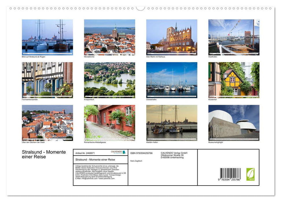 Stralsund - Momente einer Reise (CALVENDO Premium Wandkalender 2027)