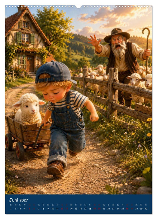 Die idyllische Welt des kleinen Mani (CALVENDO Premium Wandkalender 2027)