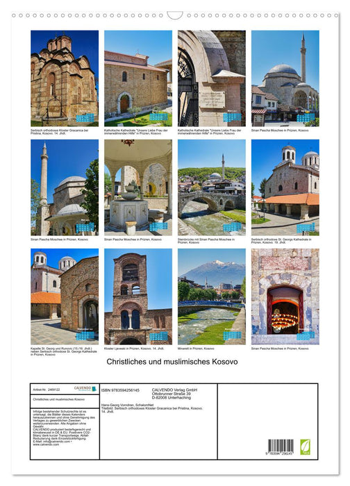 Christliches und muslimisches Kosovo (CALVENDO Wandkalender 2027)