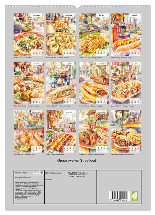 Genusswelten Streetfood (CALVENDO Premium Wandkalender 2027)