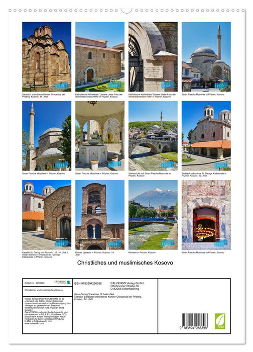 Christliches und muslimisches Kosovo (CALVENDO Premium Wandkalender 2027)