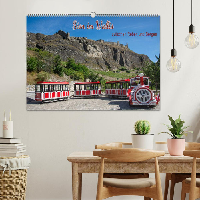 Sion im Wallis - zwischen Reben und Bergen (CALVENDO Wandkalender 2027)