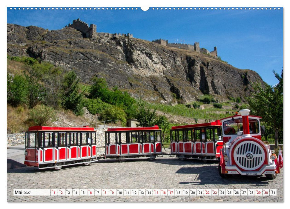 Sion im Wallis - zwischen Reben und Bergen (CALVENDO Wandkalender 2027)