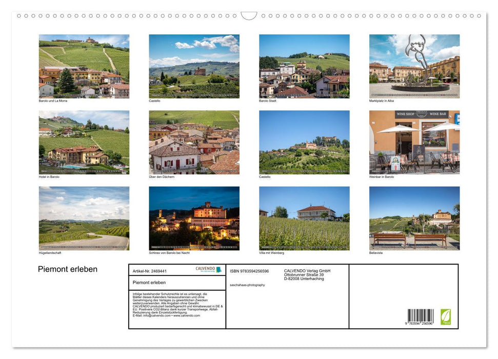 Piemont erleben (CALVENDO Wandkalender 2027)