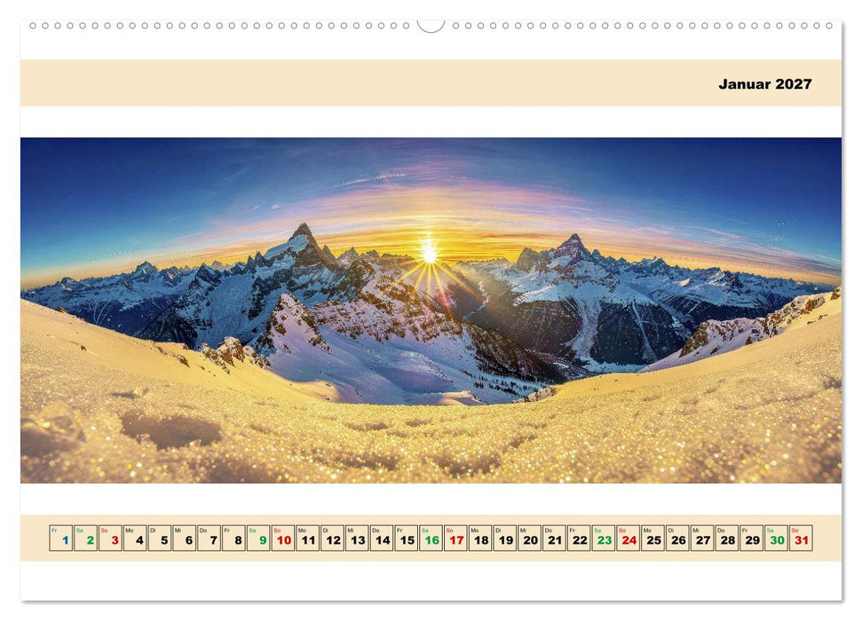 Mit dem Fisheye in den Bergen (CALVENDO Wandkalender 2027)