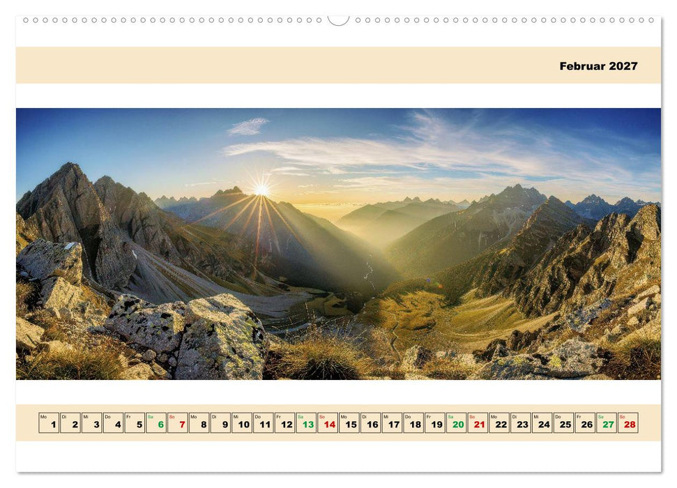 Mit dem Fisheye in den Bergen (CALVENDO Wandkalender 2027)