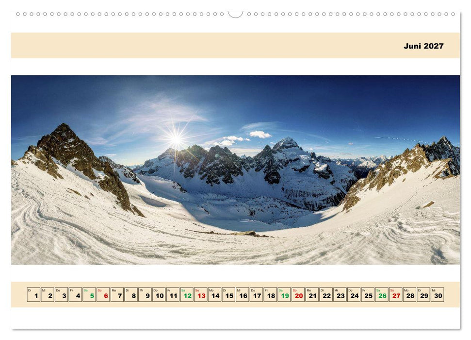 Mit dem Fisheye in den Bergen (CALVENDO Wandkalender 2027)