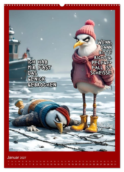 Böse Möwen - Moral ist ein Gerücht (CALVENDO Premium Wandkalender 2027)