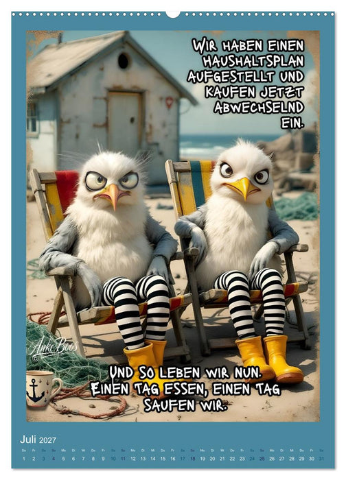 Böse Möwen - Moral ist ein Gerücht (CALVENDO Premium Wandkalender 2027)